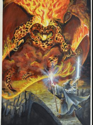 Gandalf y el Balrog (Obra original)